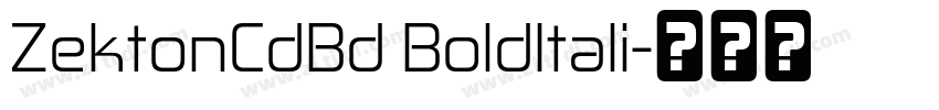 ZektonCdBd BoldItali字体转换